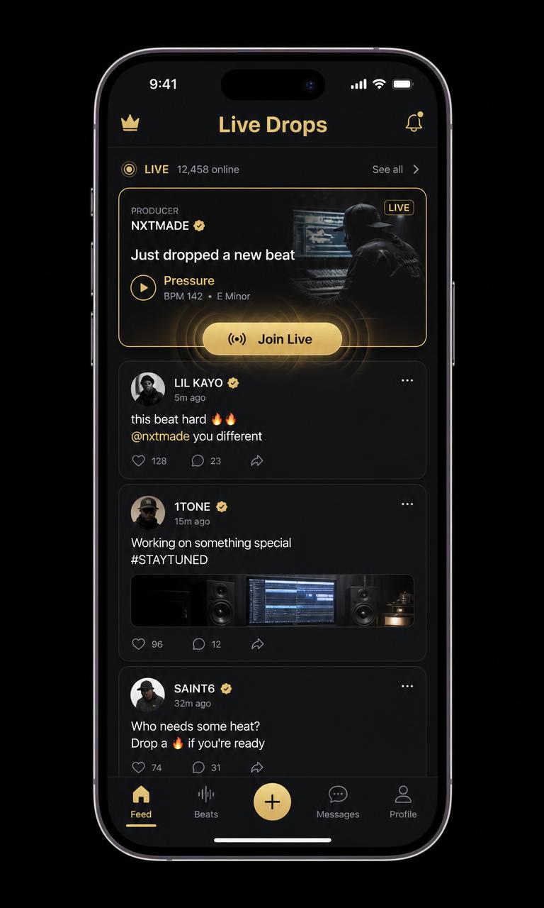 CMOBeatsRichie mobile app live drops feed