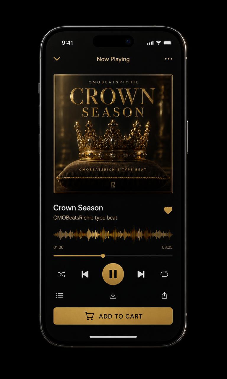 CMOBeatsRichie mobile app now-playing screen
